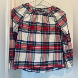 Girl’s Vineyard Vines Plaid Holiday Long Sleeve Shirt/Top
- Size M